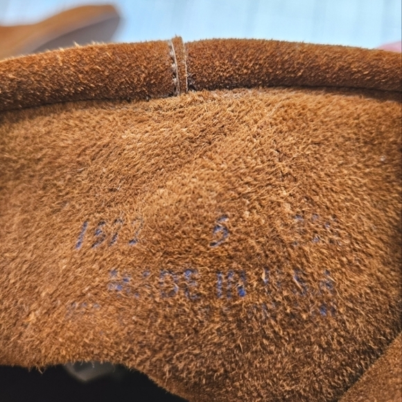 Vintage Suede Lace Up Moccasin Fringe Boots in Umber Brown Women's Size 5 - Picture 4 of 12